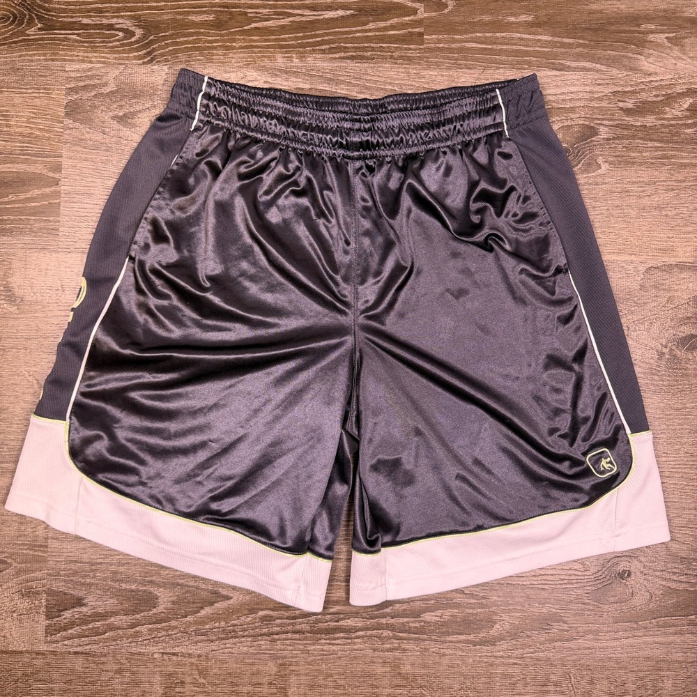 VTG AND1 Dazzle Basketball Shorts Mens L Black Mesh Athletic Streetwear Read!!!